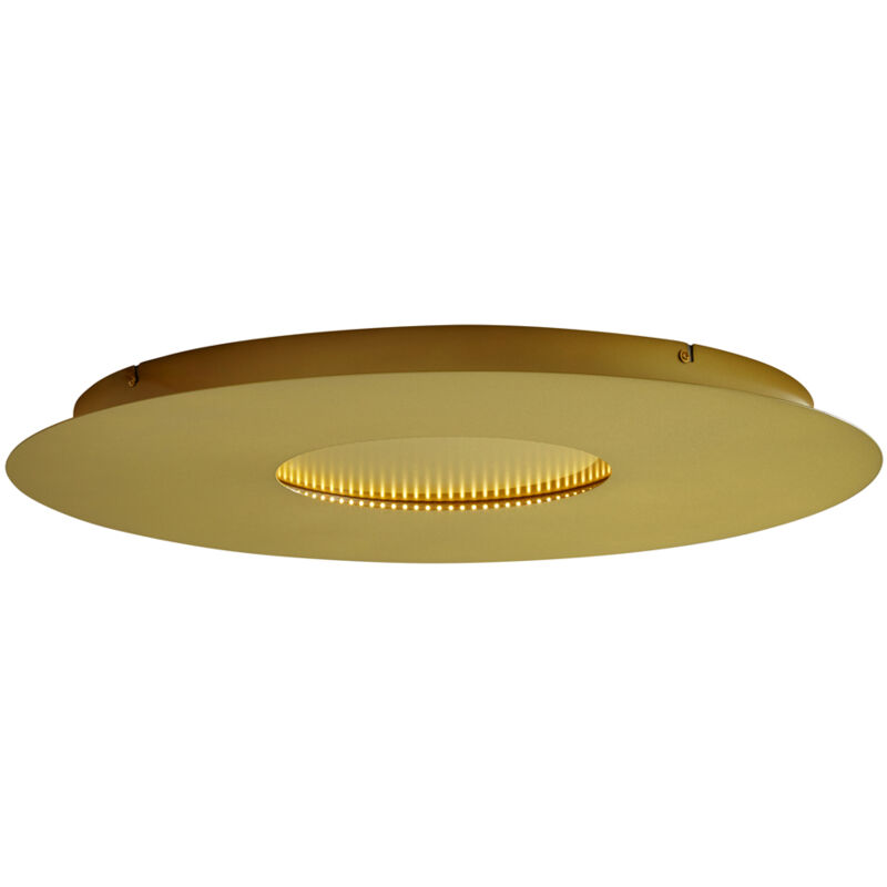 foto del prodotto qazqa lampada da soffitto morning moderno acciaio oro tondo non sostituibile led max. 1 x 26 watt