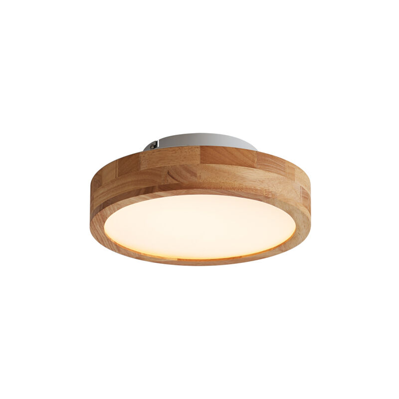 foto del prodotto qazqa lampada da soffitto pecker scandinavo plastico bianco tondo non sostituibile led max. 1 x 18 watt