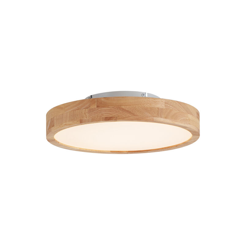 foto del prodotto qazqa lampada da soffitto pecker scandinavo plastico bianco tondo non sostituibile led max. 1 x 24 watt