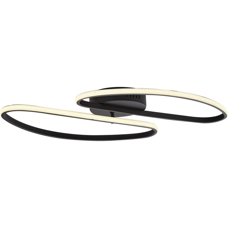 foto del prodotto qazqa lampada da soffitto pepe design alluminio,plastico,acciaio nero organico non sostituibile led max. 2 x 28 watt