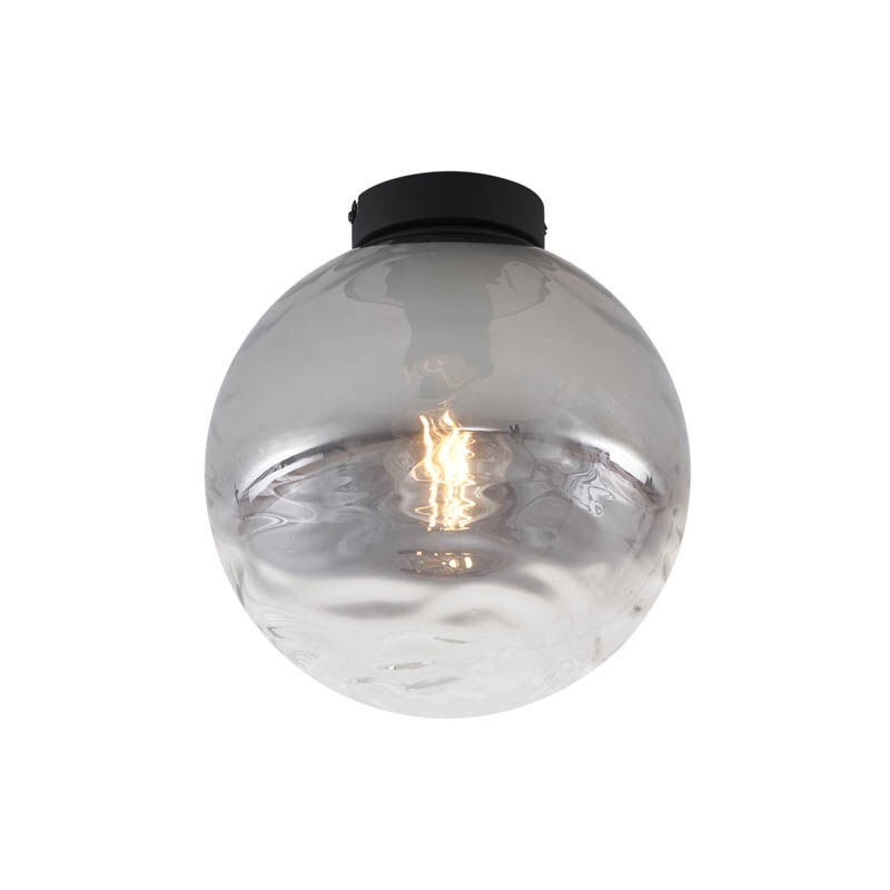 foto del prodotto qazqa lampada da soffitto pillon design vetro,metallo,plastico nero sfera max. 1 x watt