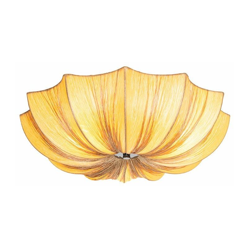 foto del prodotto qazqa lampada da soffitto plu design acciaio,tessuto beige tondo max. 3 x watt
