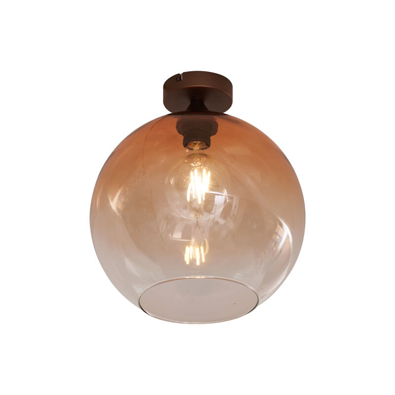 foto del prodotto qazqa lampada da soffitto sandra art d co vetro,metallo bronzo sfera max. 1 x watt