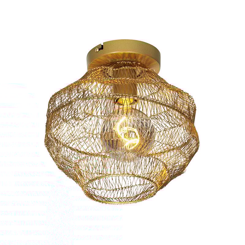 foto del prodotto qazqa lampada da soffitto vadi orientale acciaio oro ottone tondo max. 1 x watt
