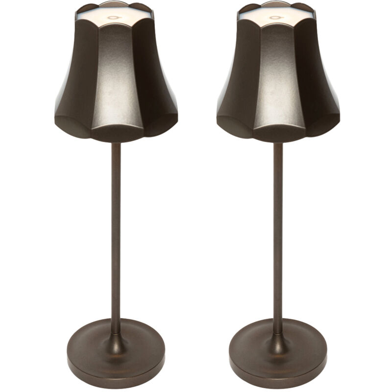 foto del prodotto qazqa lampada da tavolo granny retro - retrò - alluminio,acciaio - bronzo - oblungo non sostituibile led max. 1 x 3 watt