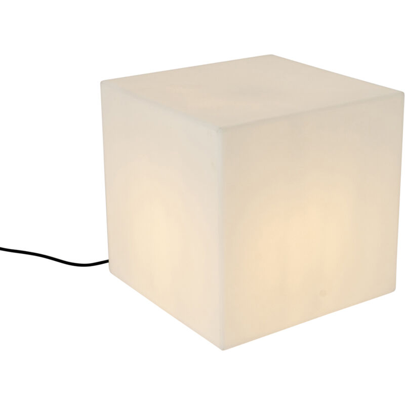foto del prodotto qazqa lampada da terra nura moderno plastico bianco quadrato e27 max. 1 x 8.5 watt