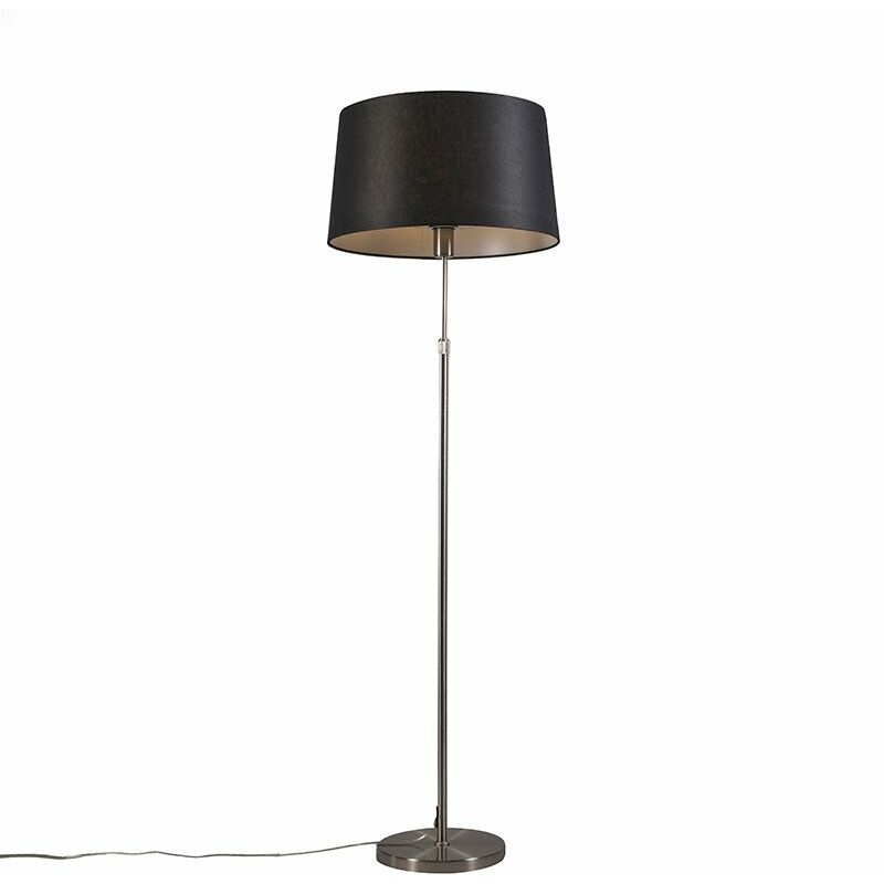 foto del prodotto qazqa lampada da terra parte moderno plastico,acciaio nero acciaio tondo oblungo max. 1 x watt