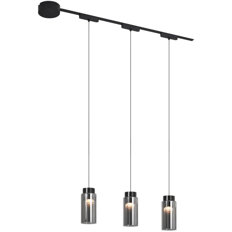 foto del prodotto qazqa magnetic vance moderno alluminio,plastico nero oblungo non sostituibile led max. 3 x 7.8 watt
