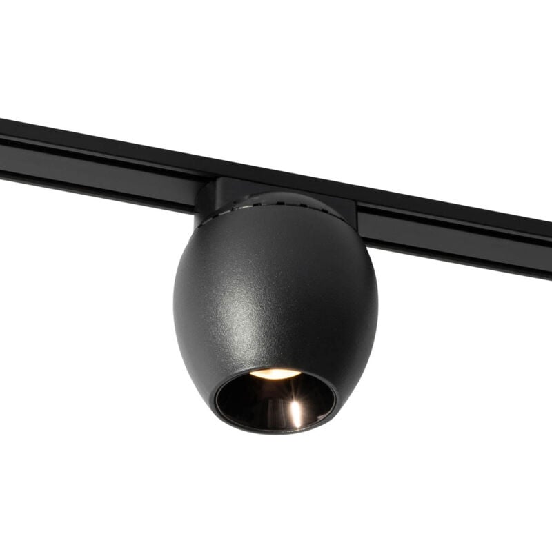 foto del prodotto qazqa magnetic zagaye moderno nero ovale sfera non sostituibile led max. 1 x 5.1 watt