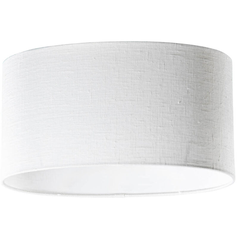 foto del prodotto qazqa moderno lino paralume in lino bianco ovale 35 23 18 , ovale adatto per lampada a sospensione e da terra