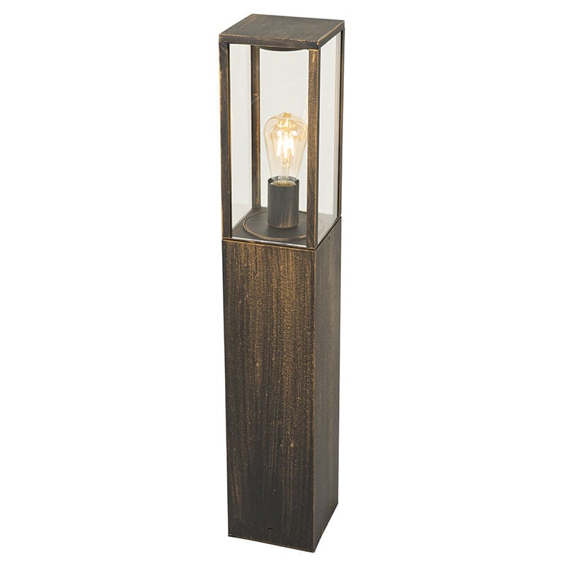 foto del prodotto qazqa palo da giardino charlois industriale alluminio,vetro oro ottone oblungo max. 1 x watt