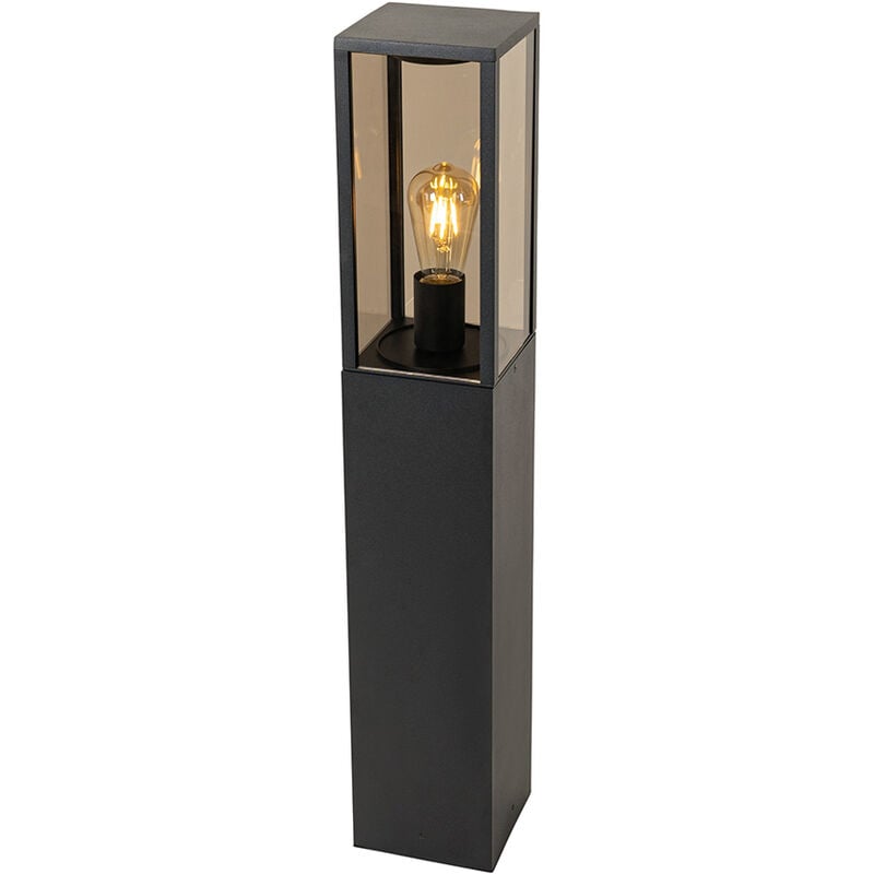 foto del prodotto qazqa palo da giardino charlois moderno alluminio,vetro bronzo nero oblungo max. 1 x watt