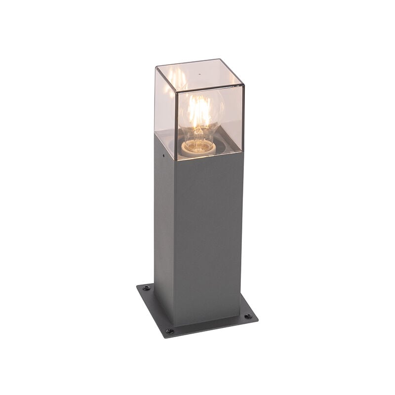 foto del prodotto qazqa palo da giardino denmark moderno alluminio,plastico grigio scuro allungato max. 1 x watt