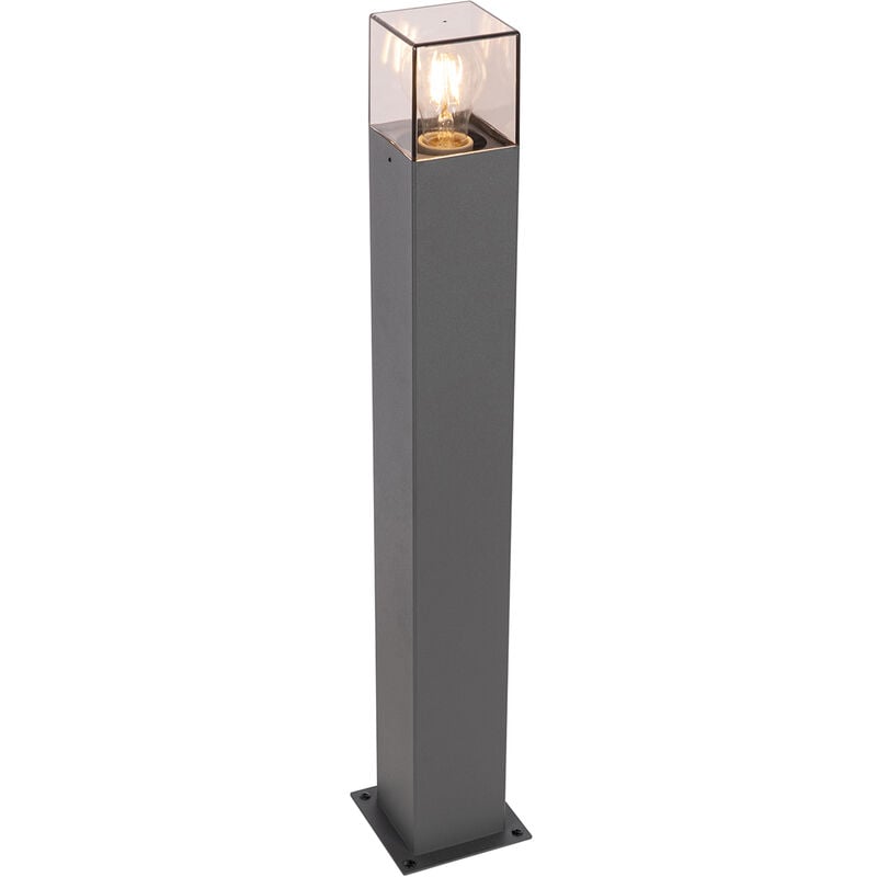 foto del prodotto qazqa palo da giardino denmark moderno alluminio,plastico grigio scuro allungato max. 1 x watt