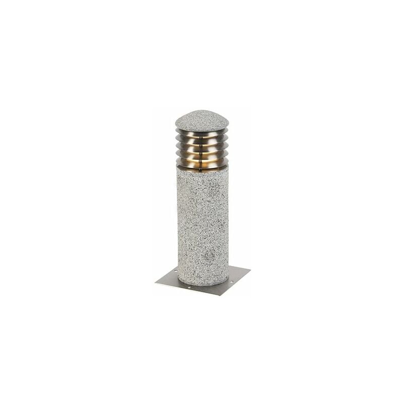 foto del prodotto qazqa palo da giardino happy moderno pietra calcestruzzo,acciaio inossidabile grigio acciaio cilindro max. 1 x watt