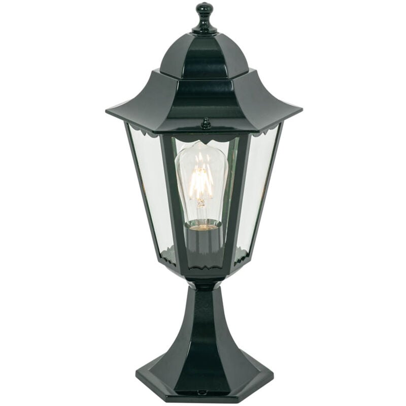 foto del prodotto qazqa palo da giardino p45 classico alluminio,vetro verde tondo max. 1 x watt