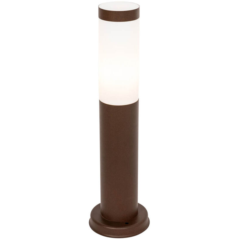 foto del prodotto qazqa palo da giardino rox industriale acciaio inossidabile,plastico ruggine bianco tondo max. 1 x watt