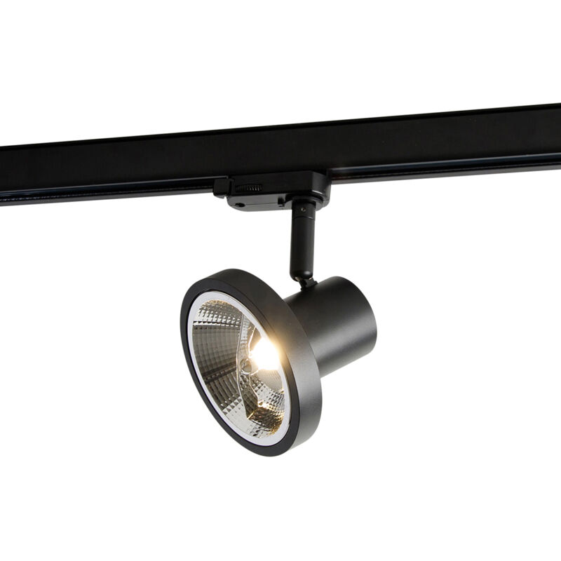 foto del prodotto qazqa professional faretto trifase per binario jeany moderno alluminio,acciaio nero oblungo max. 1 x watt