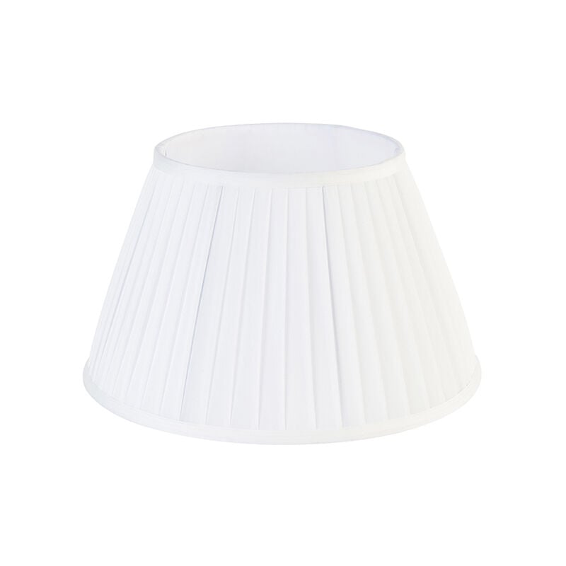 foto del prodotto qazqa retr seta paralume plissettato bianco 35 20 cm ,