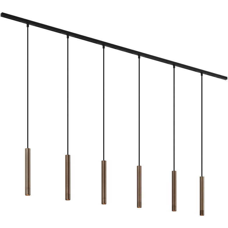 foto del prodotto qazqa slimline keno moderno alluminio,metallo nero max. 6 x watt