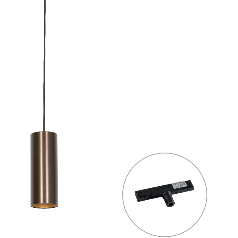 foto del prodotto qazqa slimline tubo design alluminio,plastico bronzo tondo max. 1 x watt