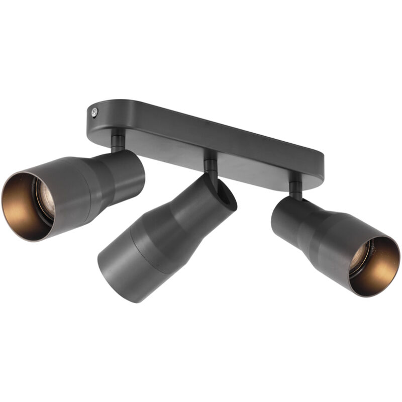 foto del prodotto qazqa stanley moderno alluminio gunmetal tondo ovale max. 3 x watt