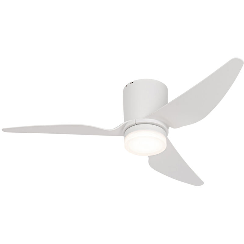 foto del prodotto qazqa ventilatori da soffitto patty moderno acciaio bianco tondo non sostituibile led max. 1 x 24 watt