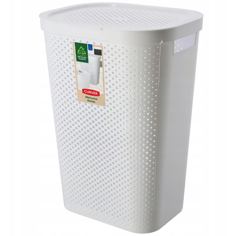 foto del prodotto qfplus portabiancheria curver 60 l bianco