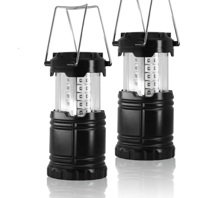 foto del prodotto qiedie luce da campeggio a led pieghevole, 2 pezzi, lanterna da campeggio portatile, torcia impermeabile ipx5 per illuminazione esterna, campeggio,