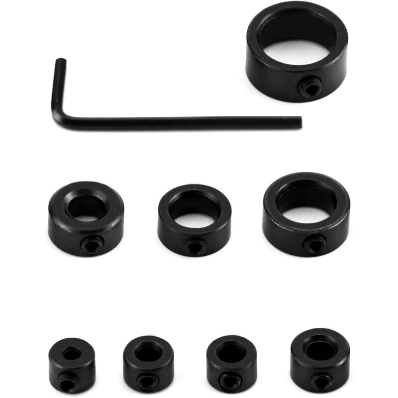 foto del prodotto qiedie set di arresto della profondit di foratura, regolazione della foratura, anello di foratura 3 4 5 6 8 10 12 16 mm con chiave esagonale per