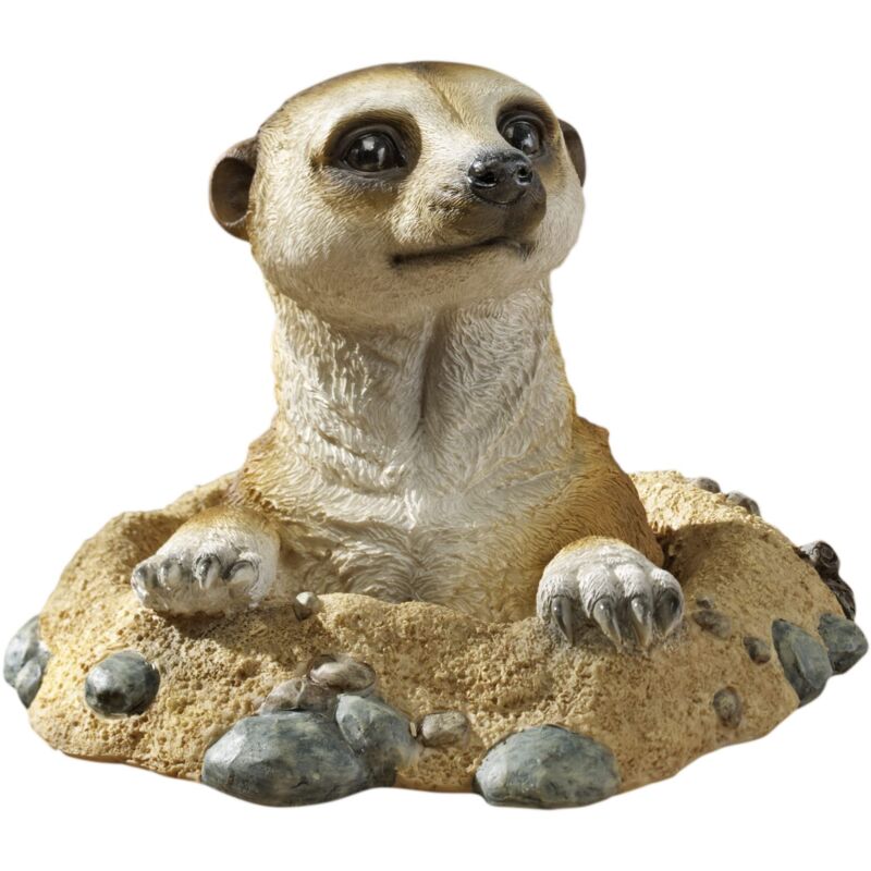foto del prodotto ql57081 statue suricato del kalahari fuori dalla tana, multicolore, 21.5x25.5x16.5 cm design toscano