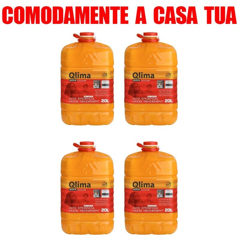 foto del prodotto qlima combustibile per stufe portatili ad alto rendimento extra 20 lt confezione da 4x20 litri 