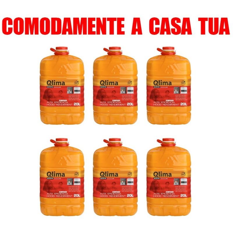 foto del prodotto qlima combustibile per stufe portatili ad alto rendimento extra confezione da 6x20 litri 