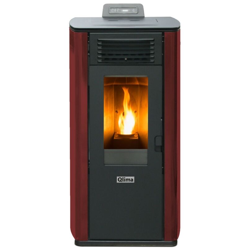foto del prodotto qlima stufa a pellet fiorina 74 s line red slim 8,24 kw