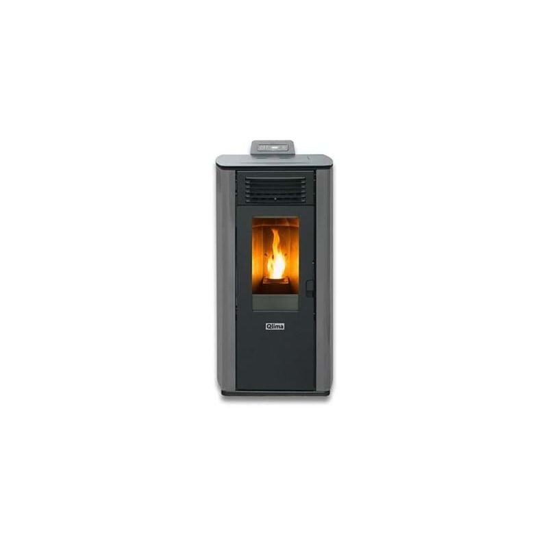 foto del prodotto qlima stufa a pellet ventilata fiorina 90 s line grigia 9,7 kw
