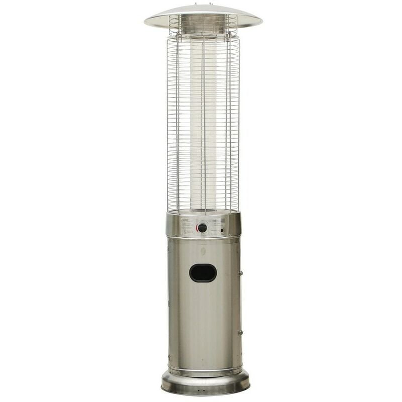 foto del prodotto qlima stufa gas pgf1211 argento da esterno