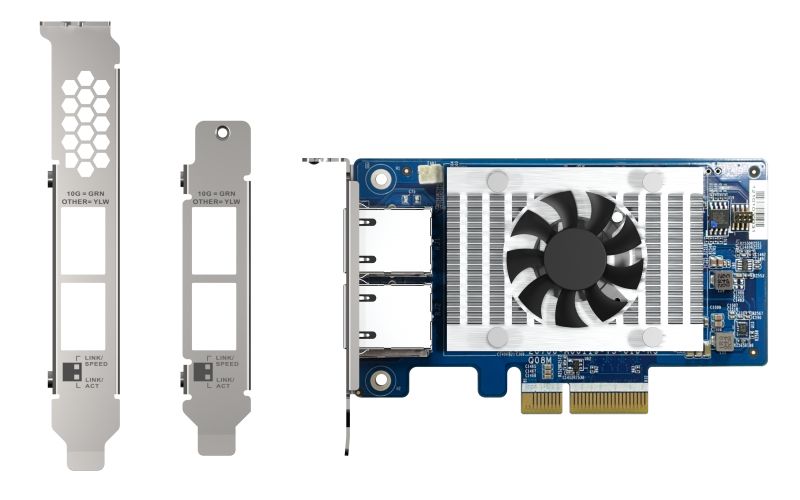 foto del prodotto qnap qxg 10g2t x710 scheda di rete e adattatore interno ethernet 1000 mbit s