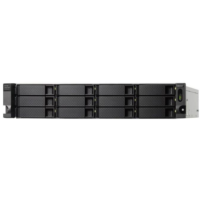 foto del prodotto qnap tl r1200c rp contenitore di unita di archiviazione 2.5 3.5 enclosure hdd ssd nero grigio