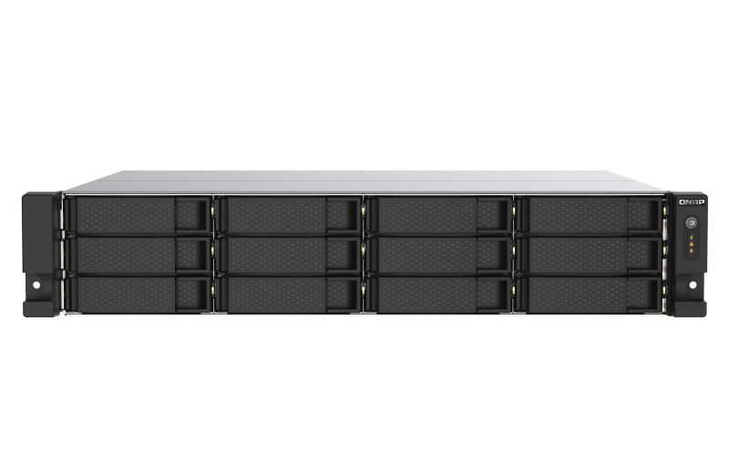 foto del prodotto qnap ts 1273au rp 8g server nas e di archiviazione armadio 2u ryzen embedded v1500b 8 gb ddr4 0 tb qnap qts alluminio, nero