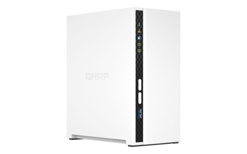 foto del prodotto qnap ts 233 server nas e di archiviazione tower arm cortex a55 2 gb 0 tb qnap qts bianco