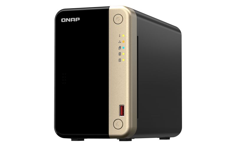 foto del prodotto qnap ts-264 nas tower intel celeron n5095 8 gb 0 tb qnap qts nero, oro - ts-264-8g