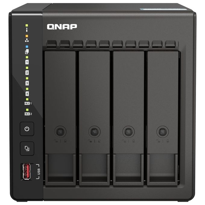 foto del prodotto qnap ts-453e nas tower collegamento ethernet lan nero j6412