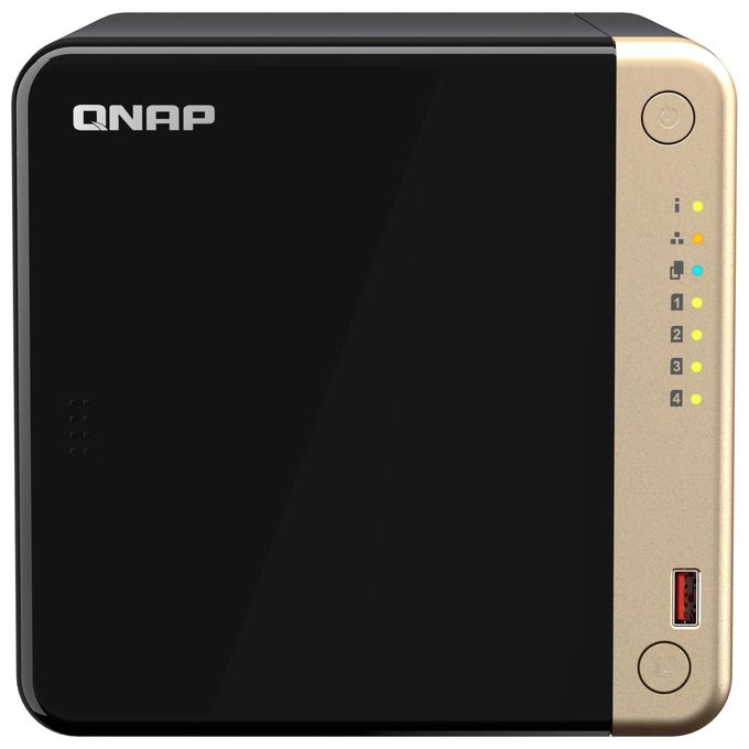 foto del prodotto qnap ts 464 nas tower collegamento ethernet lan nero n5095