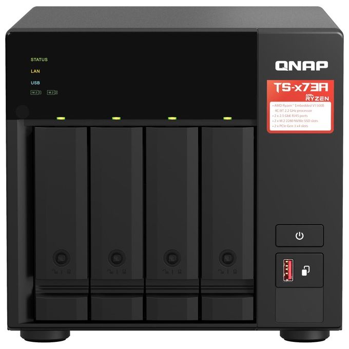 foto del prodotto qnap ts-473a nas tower collegamento ethernet lan nero v1500b