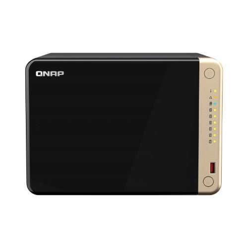foto del prodotto qnap ts 664 nas tower intel celeron n5095 8 gb ddr4 0 tb qnap qts nero, bronzo