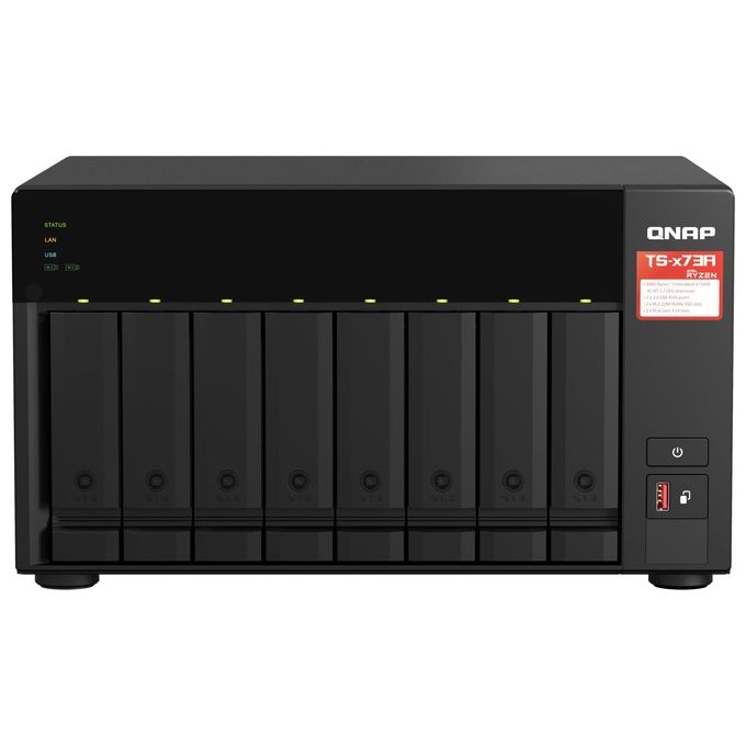 foto del prodotto qnap ts-873a-8g server nas e di archiviazione tower collegamento ethernet lan nero v1500b