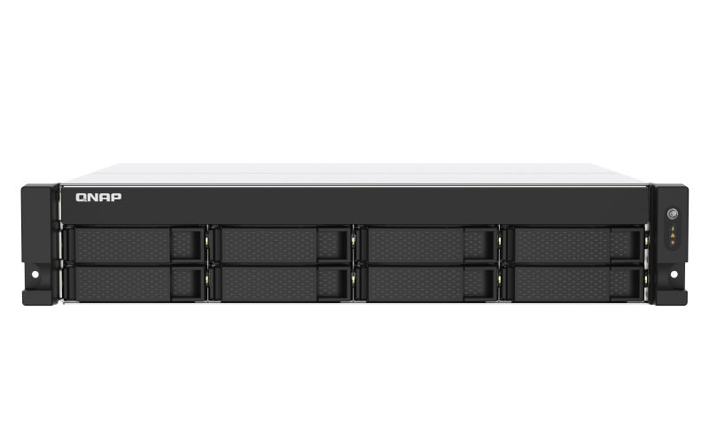 foto del prodotto qnap ts 873aeu rp nas armadio 2u ryzen embedded v1500b 4 gb ddr4 0 tb quts hero nero