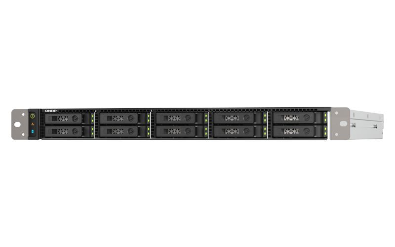 foto del prodotto qnap ts h1090fu nas rack 1u epyc 7232p 64 gb ddr4 0 tb quts hero nero, grigio