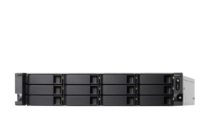 foto del prodotto qnap ts h1886xu rp r2 nas armadio 3u intel xeon d d 1622 32 gb ddr4 0 tb quts hero nero, grigio