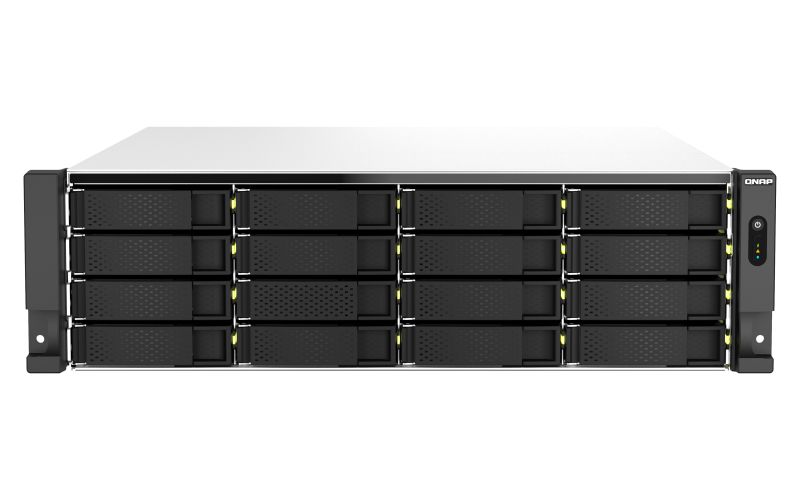 foto del prodotto qnap ts h2287xu rp nas armadio 3u intel xeon e e 2378 64 gb ddr4 0 tb quts hero nero, bianco